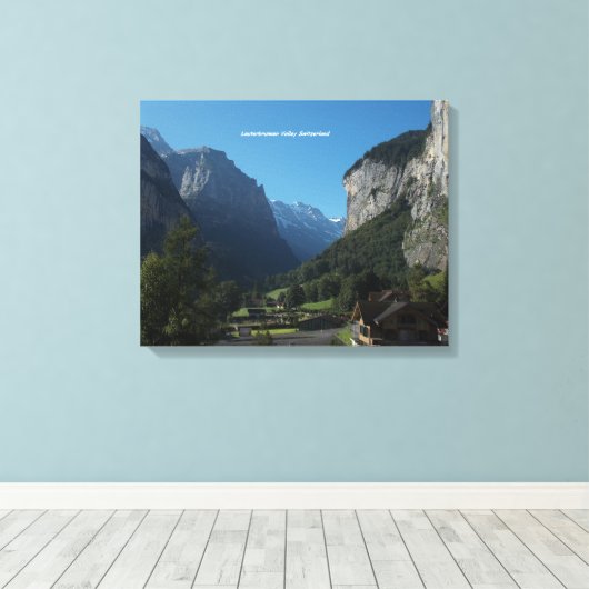 Lauterbrunnen Tal Leinwand Mauer (Insitu (Holzboden))