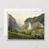 Lauterbrunnen Tal mit Staubbach, Berner Oberl Postkarte (Vorne/Hinten)