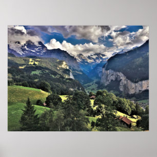 Lauterbrunnen Tal, Schweiz Poster
