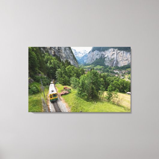 Lauterbrunnen Tal, Schweiz - ummantelte Canvas Leinwanddruck (Vorderseite)