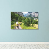 Lauterbrunnen Tal, Schweiz - ummantelte Canvas Leinwanddruck (Insitu (Holzboden))