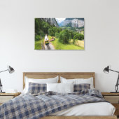 Lauterbrunnen Tal, Schweiz - ummantelte Canvas Leinwanddruck (Insitu (Schlafzimmer))
