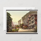 Lauterbrunnen-Tal, Straßenansicht mit Staubbach W Postkarte (Vorne/Hinten)
