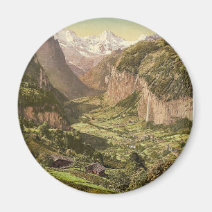 Lauterbrunnen Tal und Briethorn, von Wengen, B Magnet