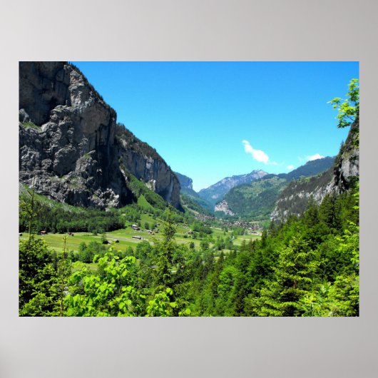 Lauterbrunnen valley from Trummelbach Poster (Vorne)