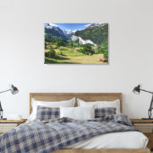 Lauterbrunnen Valley, Schweiz - ummantelte Canvas Leinwanddruck (Insitu (Schlafzimmer))