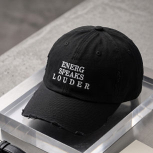 Lautere Typografie Bestickte Schwarze Dad-Mütze Baseballkappe