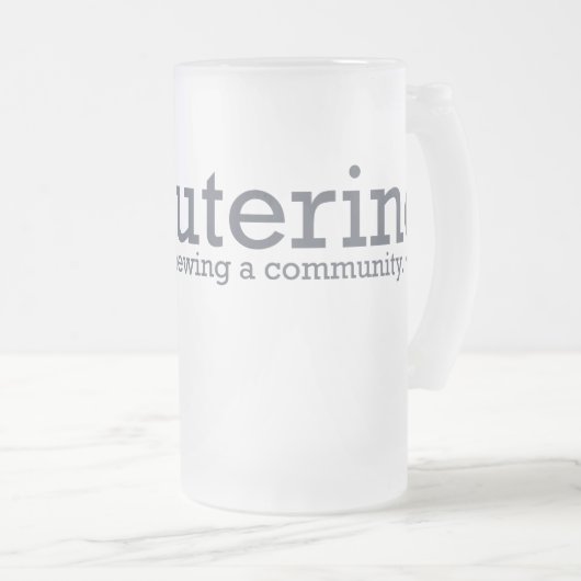 Lautering Glas Stein Mattglas Bierglas (VorderseiteRechts)