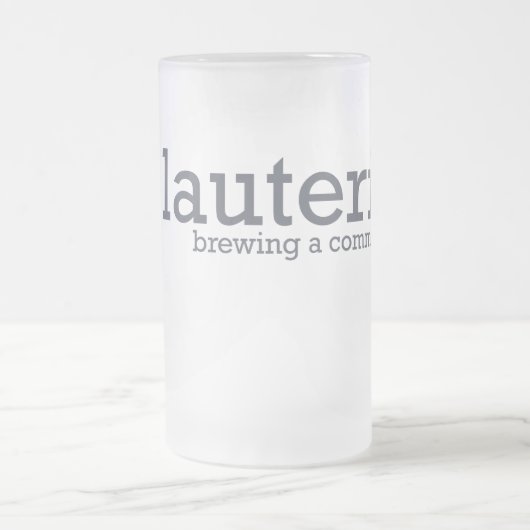 Lautering Glas Stein Mattglas Bierglas (Mittel)