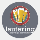 Lautering Round Sticker - Blatt (Vorderseite)