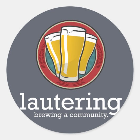 Lautering Round Sticker - Blatt (Vorderseite)