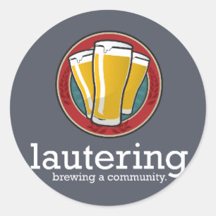 Lautering runder Aufkleber - Blatt