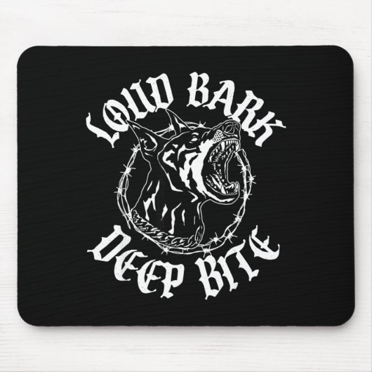 Lautes BELLEN TIEFES BEISSEN Mousepad (Vorne)