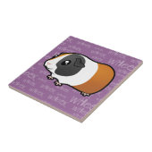 Lautes Meerschweinchen (glattes Haar) Fliese (Seite)