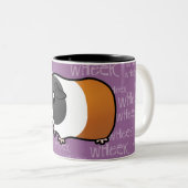 Lautes Meerschweinchen (glattes Haar) Zweifarbige Tasse (VorderseiteRechts)