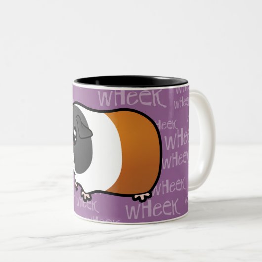 Lautes Meerschweinchen (glattes Haar) Zweifarbige Tasse (VorderseiteRechts)