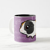 Lautes Meerschweinchen (glattes Haar) Zweifarbige Tasse (Vorderseite Links)