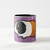 Lautes Meerschweinchen (glattes Haar) Zweifarbige Tasse (Mittel)
