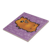 Lautes Meerschweinchen (schäbig) Fliese (Seite)