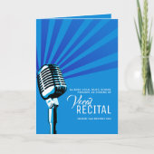 Lautmusikalische Erwägung Abend blaues Mikrofon Programm (Vorderseite)