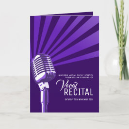 Lautmusikalischer Abend lila Mikrofon Programm