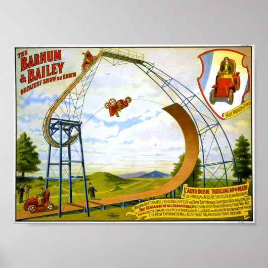 L'Auto Bolide Kribbeln Dip of Death Circus Poster (Vorne)
