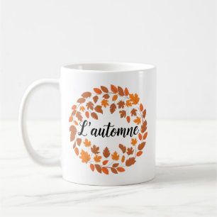 L'automne, Autumn French Illustration, Fall Season Kaffeetasse
