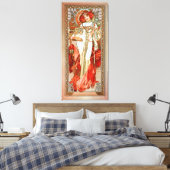L'Automne von Alphonse Mucha Leinwanddruck (Insitu (Schlafzimmer))