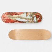 L'Automne von Alphonse Mucha Skateboard (Horizontal)