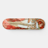 L'Automne von Alphonse Mucha Skateboard (Horizontal)