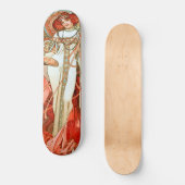 L'Automne von Alphonse Mucha Skateboard (Vorderseite)
