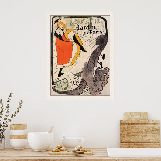Lautrec: Jane Avril, Jardin de Paris Poster (Küche)