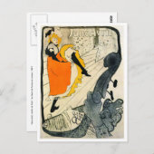Lautrec: Jane Avril tanzt die Can-Can Postkarte (Vorne/Hinten)