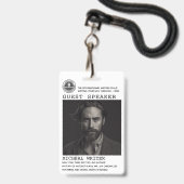 Lautsprecher Author Event Logo QR Code Foto ID Ausweis (Front with Lanyard)