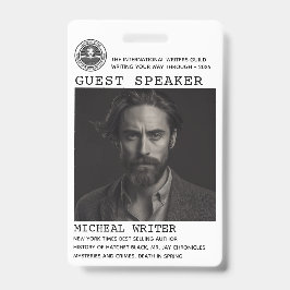 Lautsprecher Author Event Logo QR Code Foto ID Ausweis