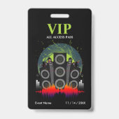 Lautsprecher Blast VIP Alle Zugangsdaten Ausweis (Rückseite)