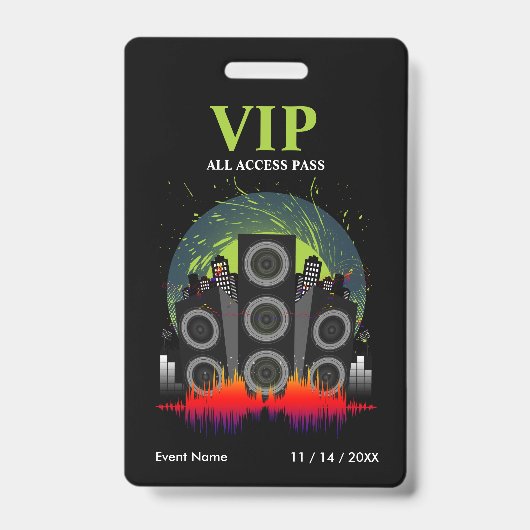 Lautsprecher Blast VIP Alle Zugangsdaten Ausweis (Vorderseite)