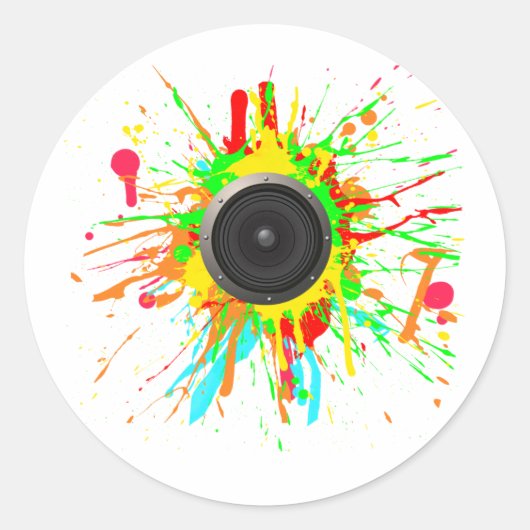 Lautsprecher Cone Runder Aufkleber (Vorderseite)