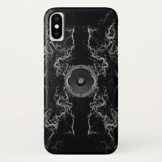 Lautsprecher für Schwarz-Weiß-Musik Case-Mate iPhone Hülle (Rückseite)