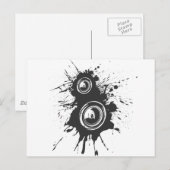 Lautsprecher Graffiti - DJ Music Disk Jockey Audio Postkarte (Vorne/Hinten)