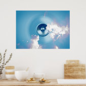 Lautsprecher im Himmelsposter drehen Poster (Küche)