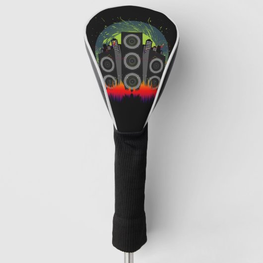 Lautsprecher-Knall Golf Headcover (Vorderseite)