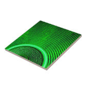 Lautsprecher mit grüner Musik und Schallwellen Fliese (Seite)