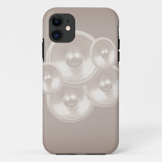 Lautsprecher mit weißer Retromusik Case-Mate iPhone Hülle (Rückseite)