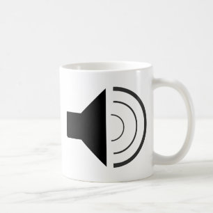 Lautsprecher nach oben kaffeetasse