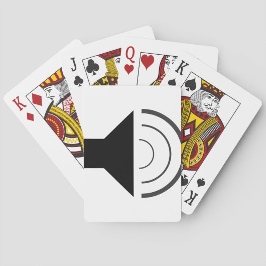 Lautsprecher nach oben spielkarten (Rückseite)