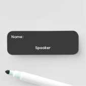 Lautsprecher Name Magnetisch Namensschild (Beispiel)