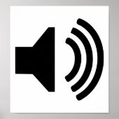 Lautsprecher-Symbol Poster (Vorne)