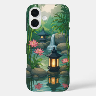 Lautsprecher und Blume-Design-Gehäuse iPhone 16 Hülle