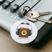 Lautsprecher und Kopfhörer Schlüsselanhänger